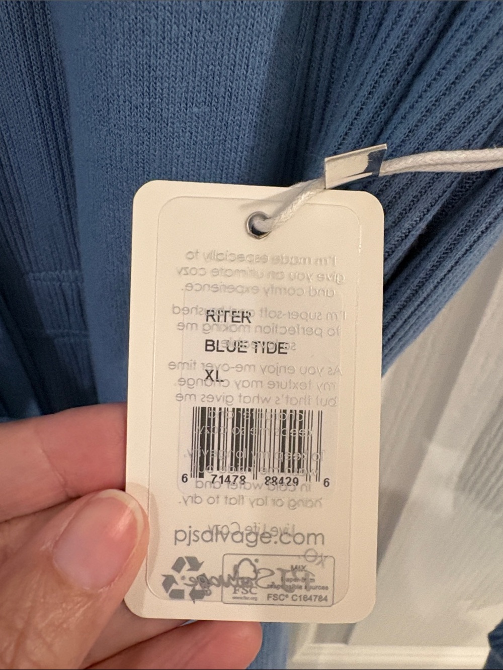 PJ Salvage NWT - Textured Essentials Riter Robe. XL - Picture 5 of 11
